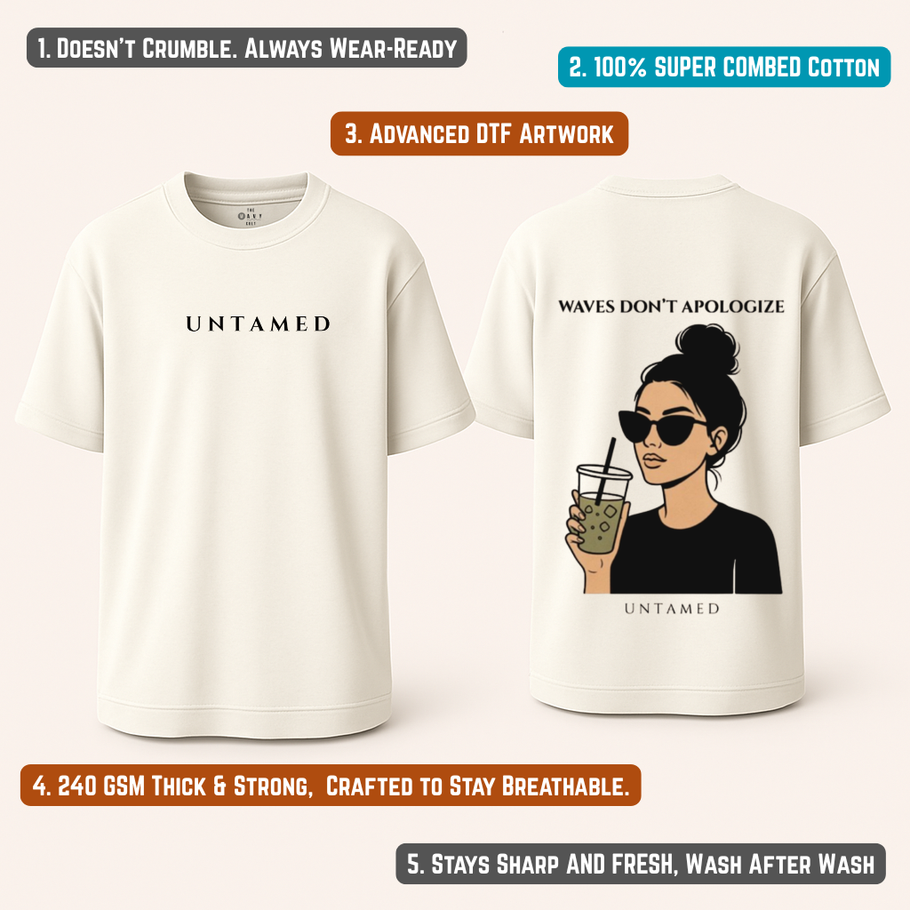 Untamed Off White Oversized T-Shirt