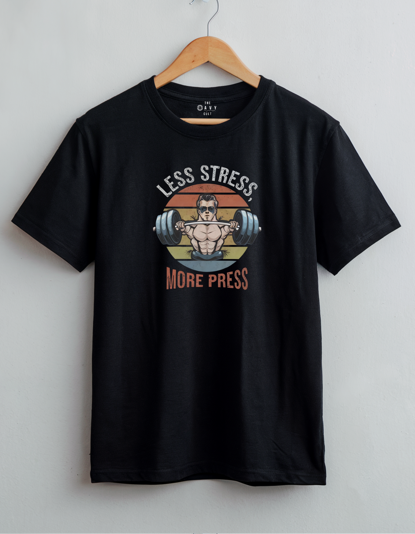 LESS STRESS MORE PRESS Classic Fit T-Shirt
