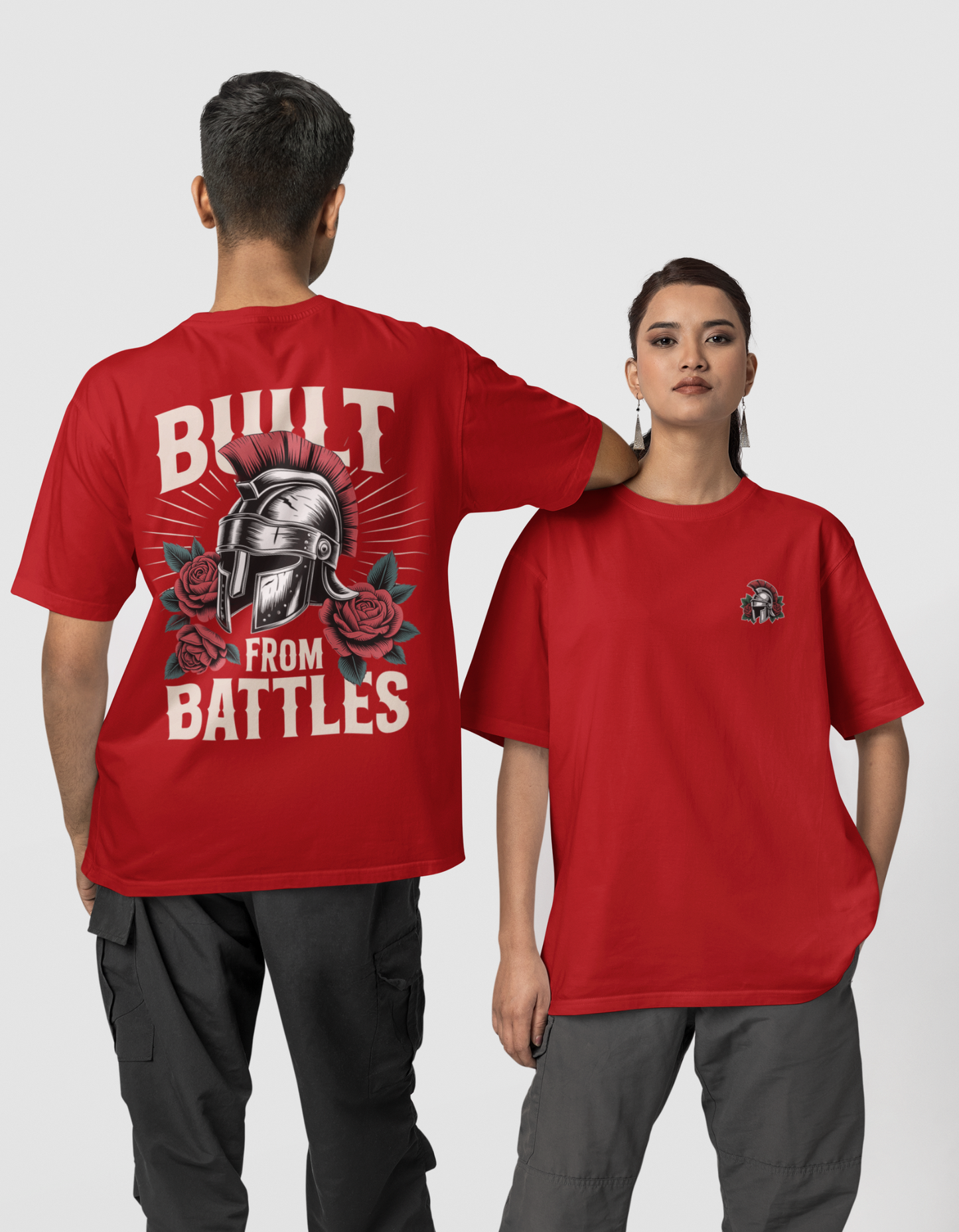 Battles Red Oversized T-Shirt | Women