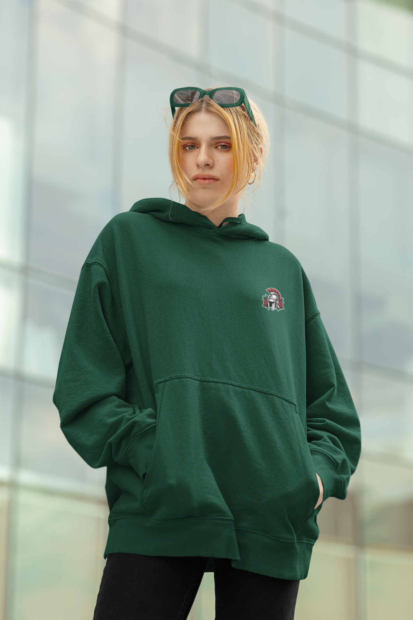 Battles Bottle Green Oversized Hoodie