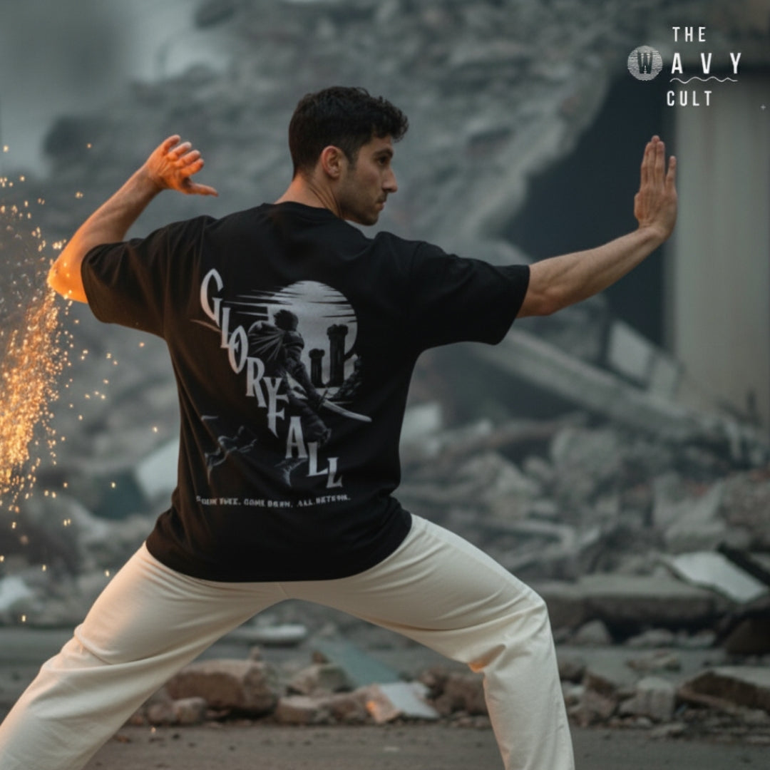 Glory Fall Black Oversized T-Shirt