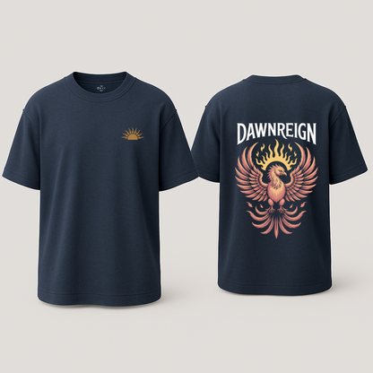 Dawnreign Navy Blue Oversized T-Shirt