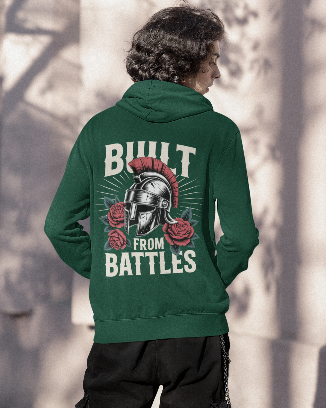 Battles Bottle Green Oversized Hoodie