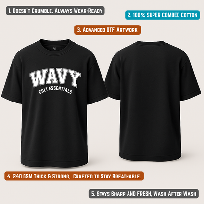 WavyCult Essentials Puff Oversized T-Shirt