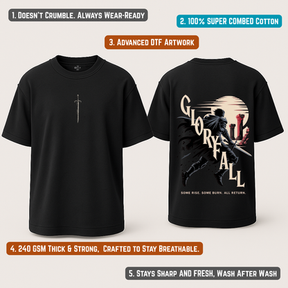 Glory Fall Black Oversized T-Shirt