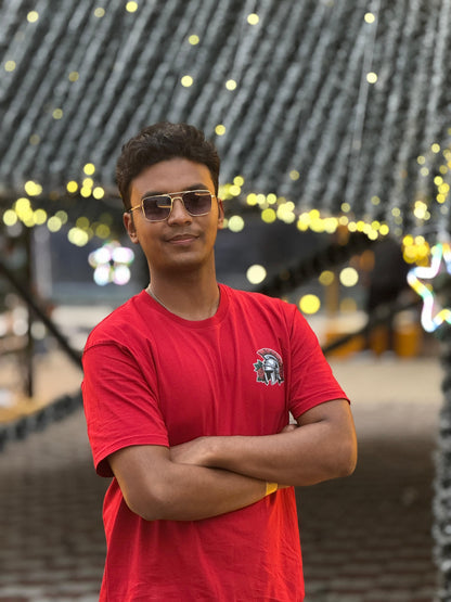 Battles Red Oversized T-Shirt