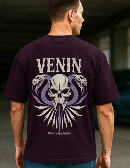 Venin Purple Oversized T-Shirt