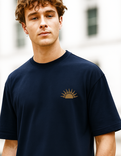 Dawnreign Navy Blue Oversized T-Shirt