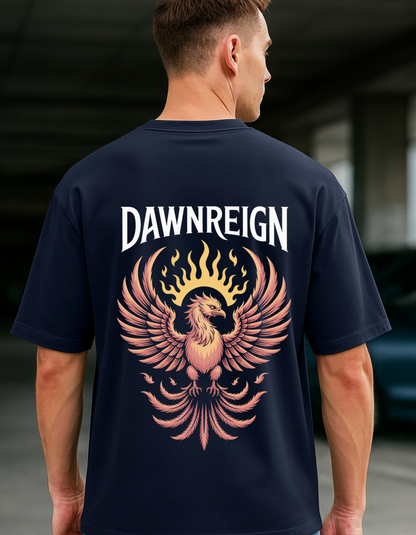 Dawnreign Navy Blue Oversized T-Shirt