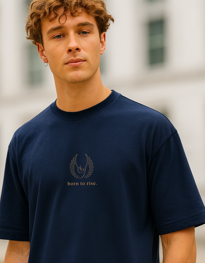 Wild Heart Navy Blue Oversized T-Shirt