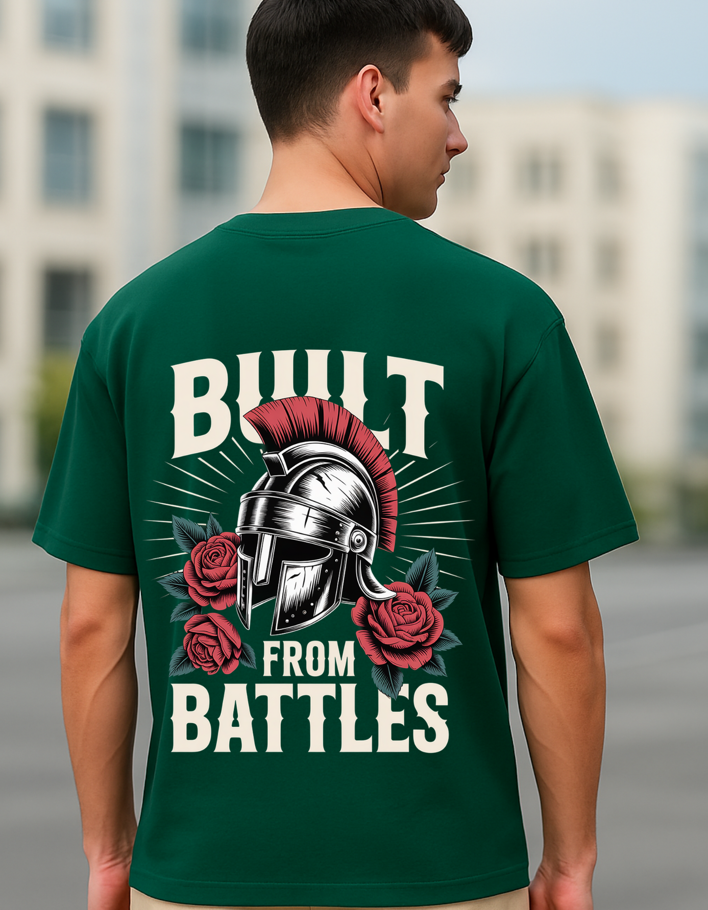 Battles Green Oversized T-Shirt
