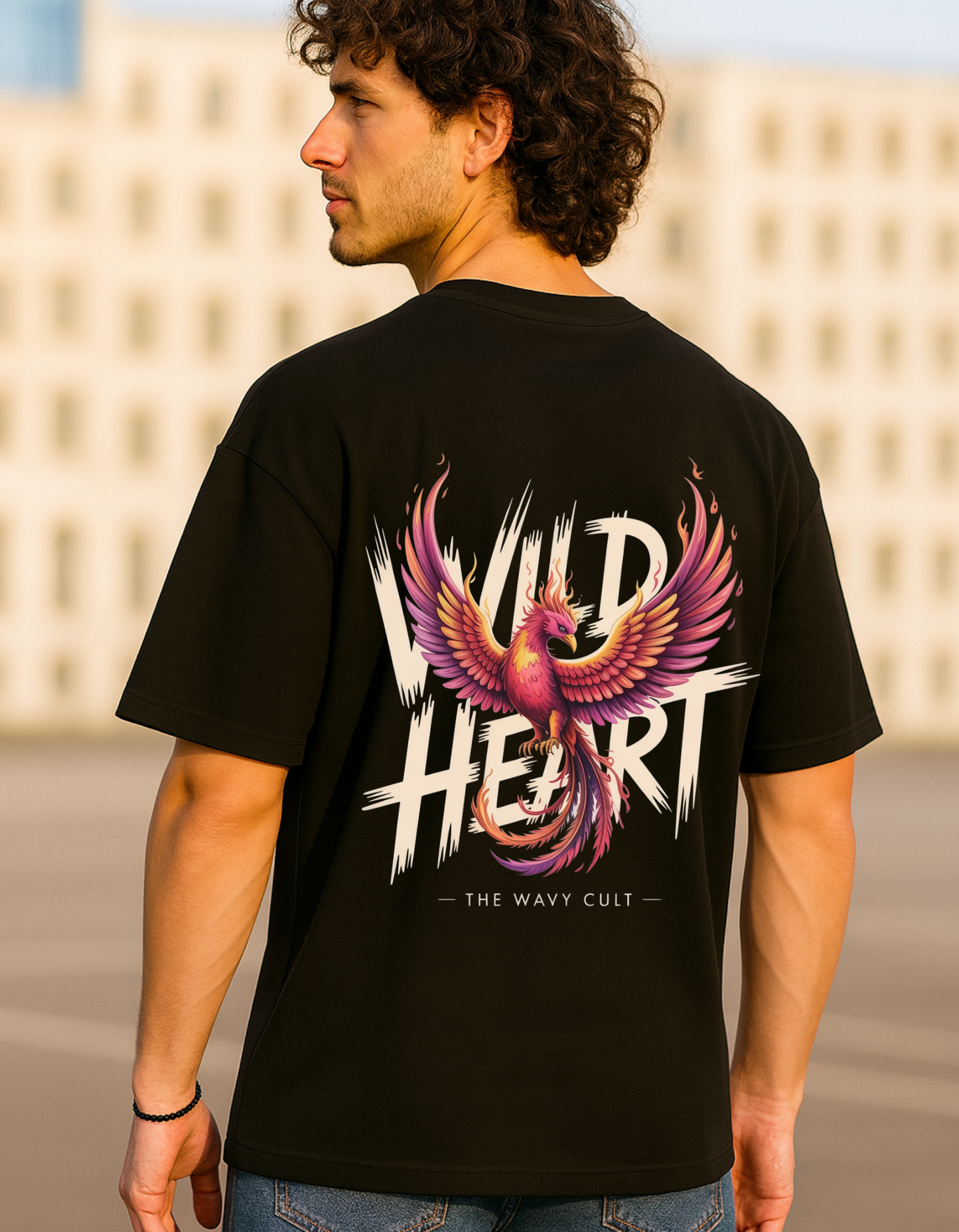 Wild Heart Black Oversized T-Shirt