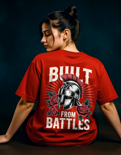 Battles Red Oversized T-Shirt | Women
