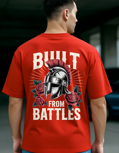 Battles Red Oversized T-Shirt