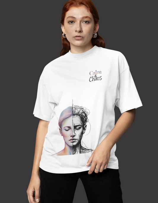 Calm & Chaos Oversized T-Shirt