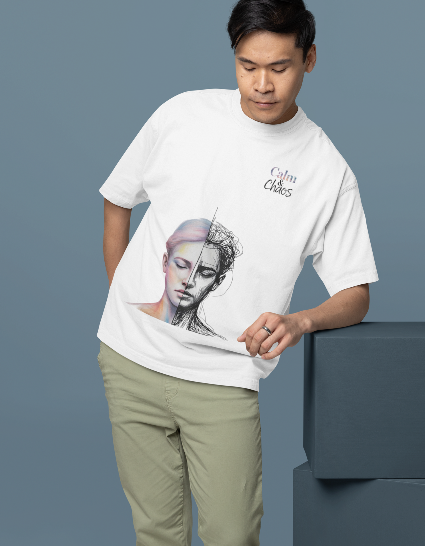 Calm & Chaos Oversized T-Shirt