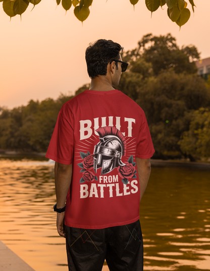 Battles Red Oversized T-Shirt