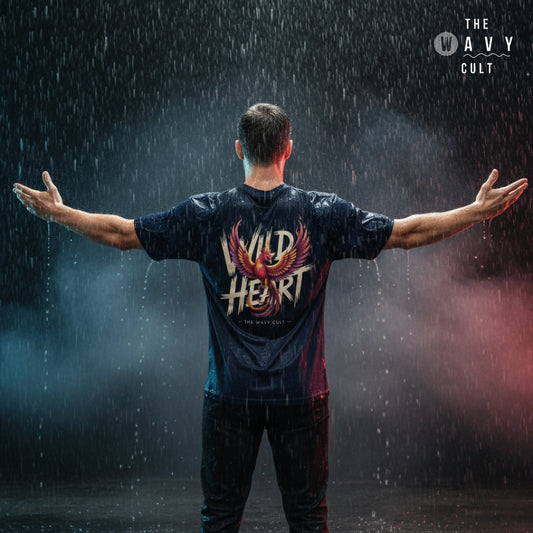 Wild Heart Navy Blue Oversized T-Shirt