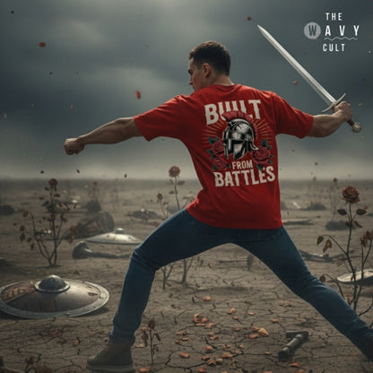 Battles Red Oversized T-Shirt
