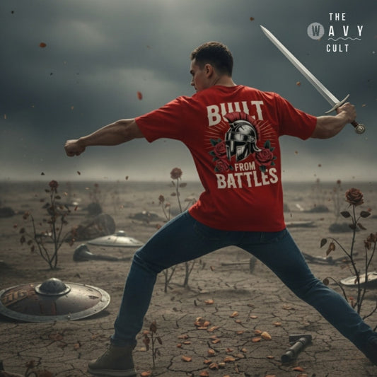Battles Red Oversized T-Shirt