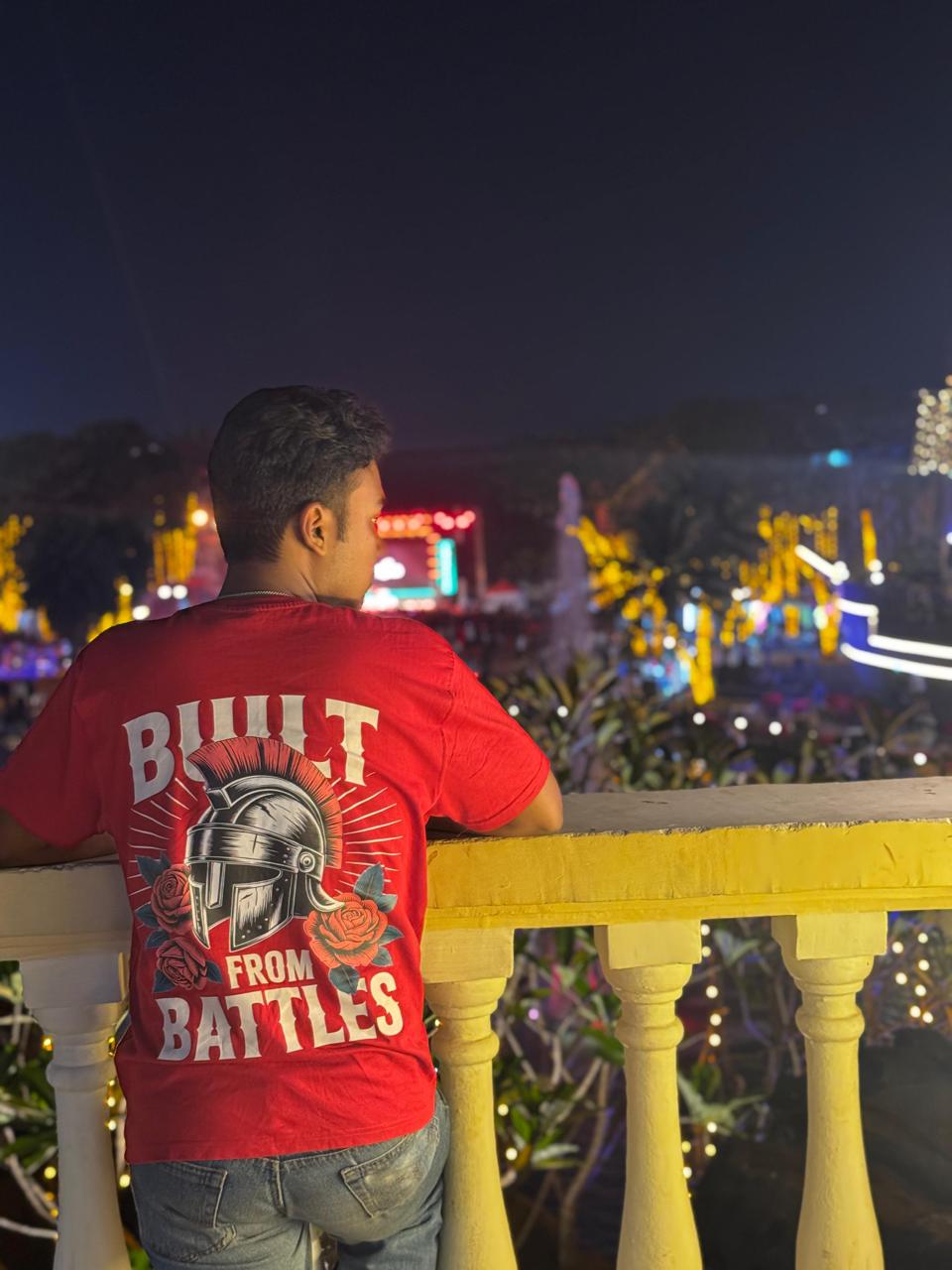 Battles Red Oversized T-Shirt