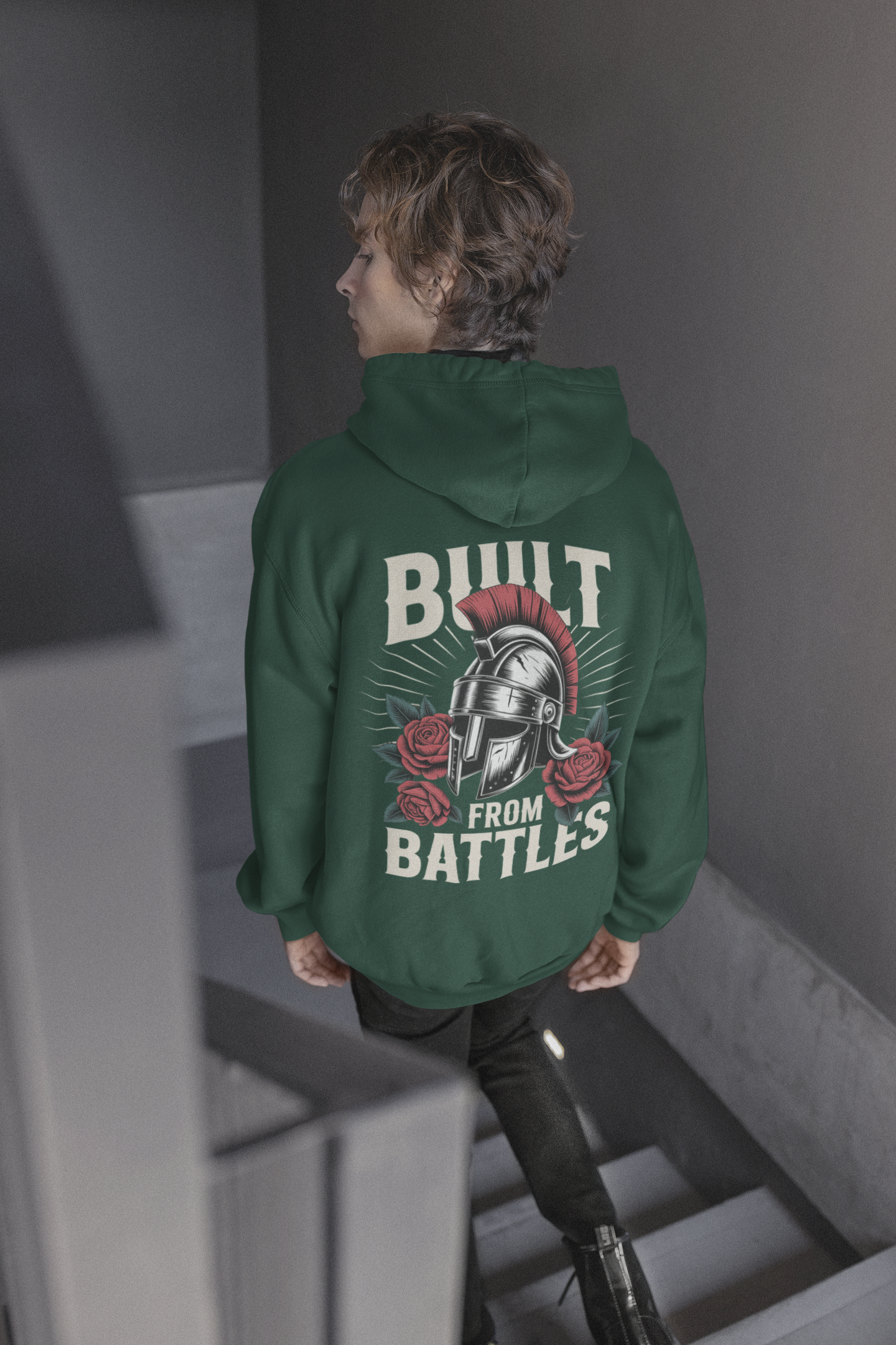Battles Bottle Green Oversized Hoodie