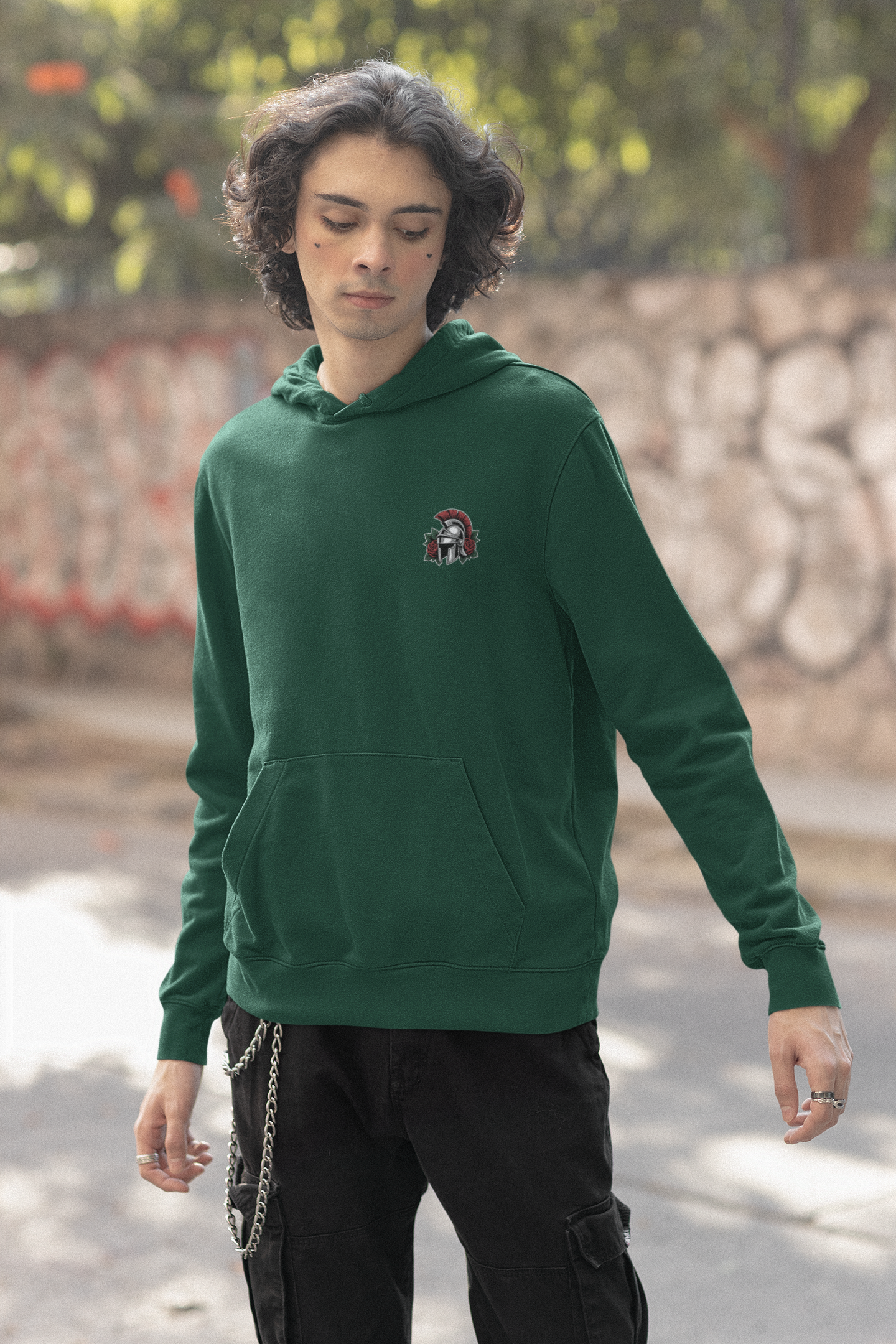 Battles Bottle Green Oversized Hoodie